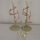 Pair Of French Vintage Metal Table Lamps With Scrolling Leaf Detail