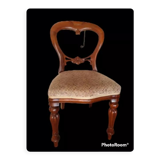 Round table and 4 chairs mahogany of the indies