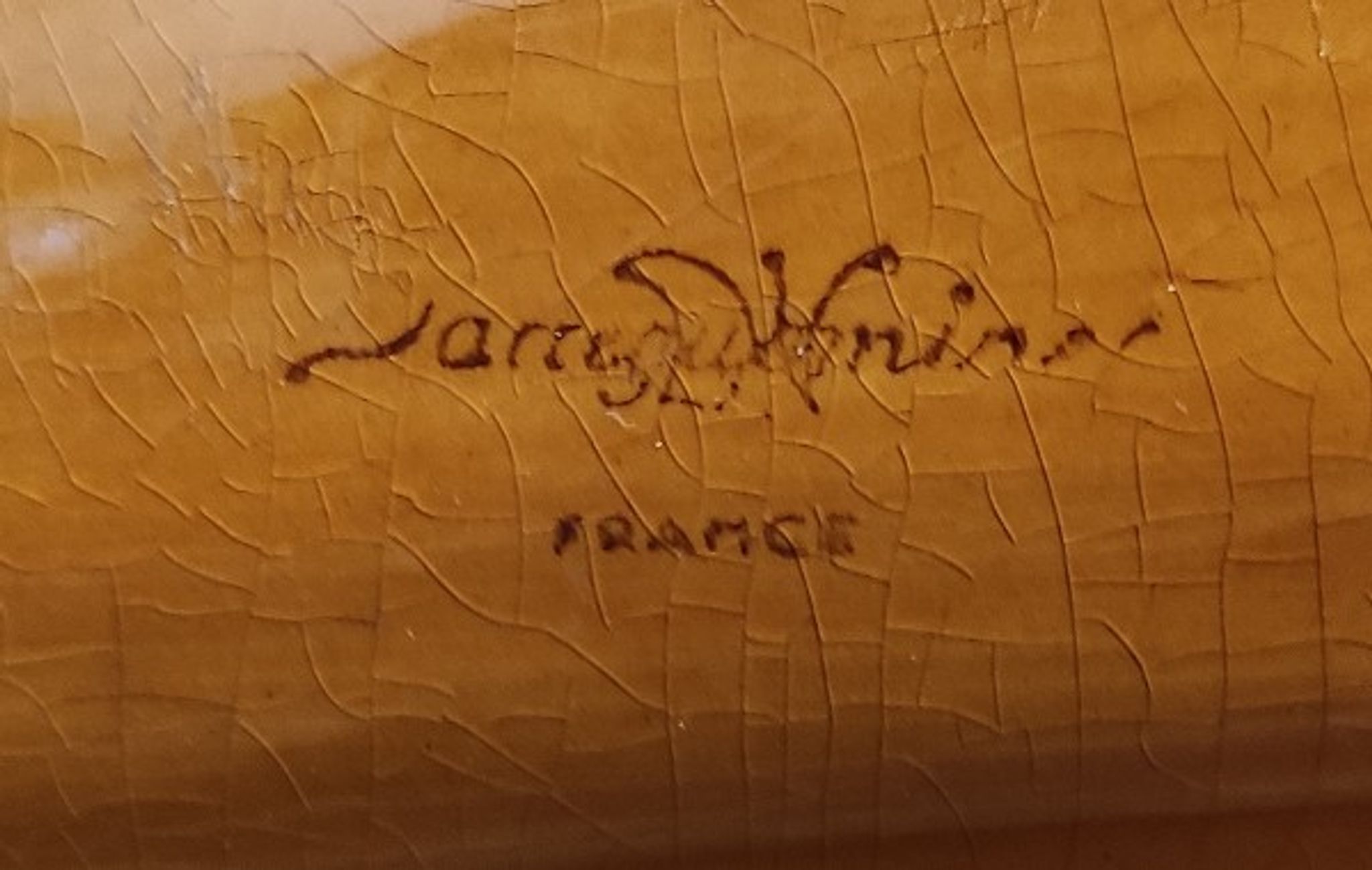 Plateau d’asperges vintage français majolique de Sarragamines
