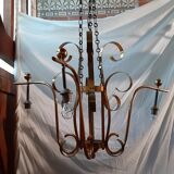 Gilded metal chandelier