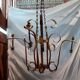 Gilded metal chandelier