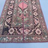 Distressed turkish narrow runner 409x70 cm wool vintage tribal rug