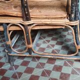 Vintage rattan lounge chair