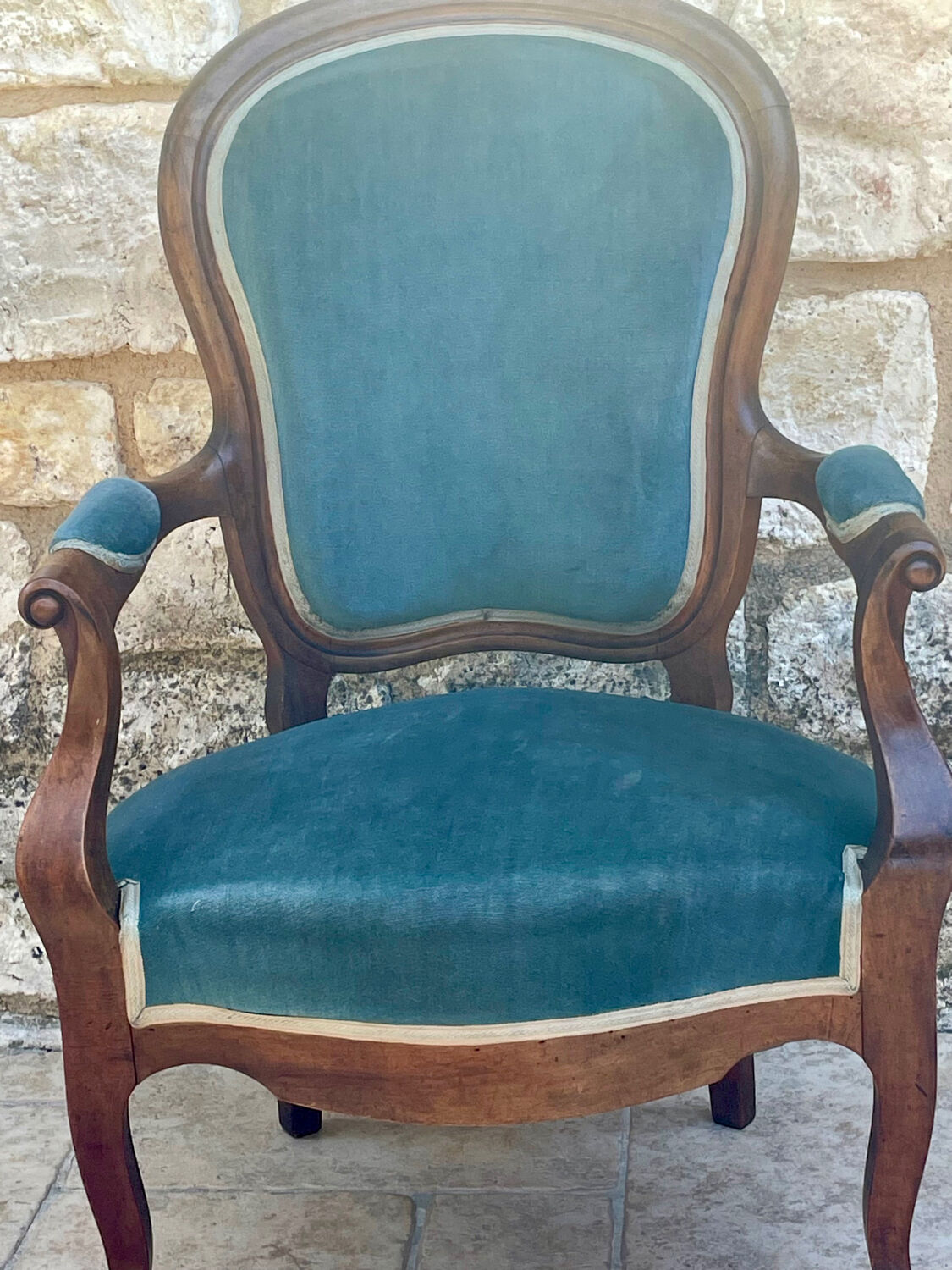 Napoleon III style mahogany armchair