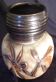 Vase abstract decoration, polychrome ceramic, glazed, signature at the ass to identify