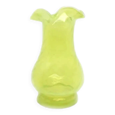 Vase avec volants, en verre, design de L. Fiedorowicz, Huta Staszic, Pologne, années 1970