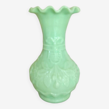 Portieux Vallerysthal Art Nouveau Opaline Glass Vase