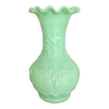 Vase en verre opalin Art Nouveau Portieux Vallerysthal