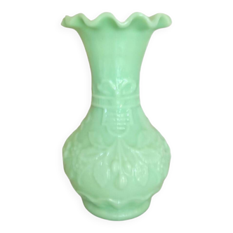 Vase en verre opalin Art Nouveau Portieux Vallerysthal