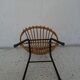 Chair shell rattan child 60s