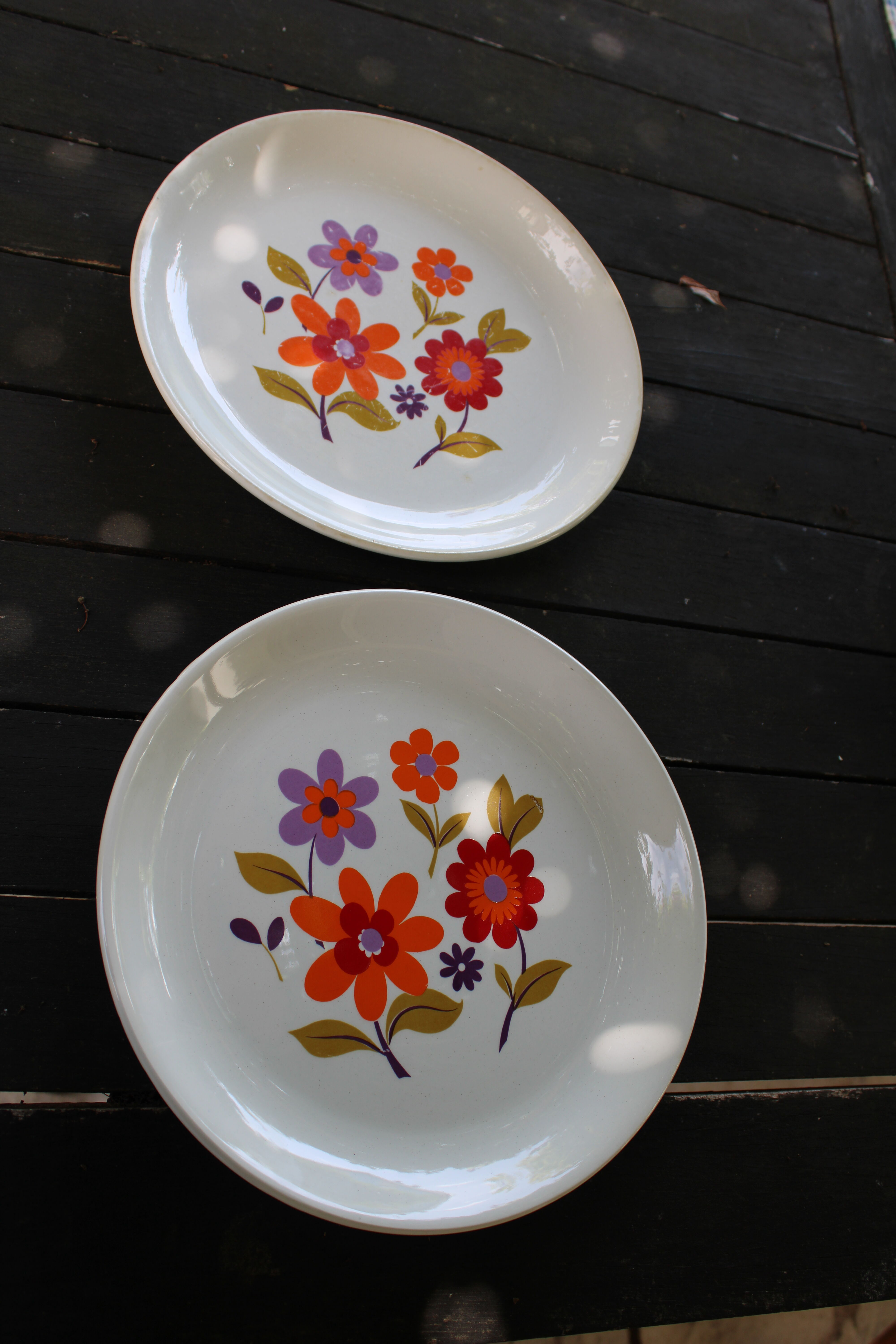 Assiettes plates Moulin des loups années 70