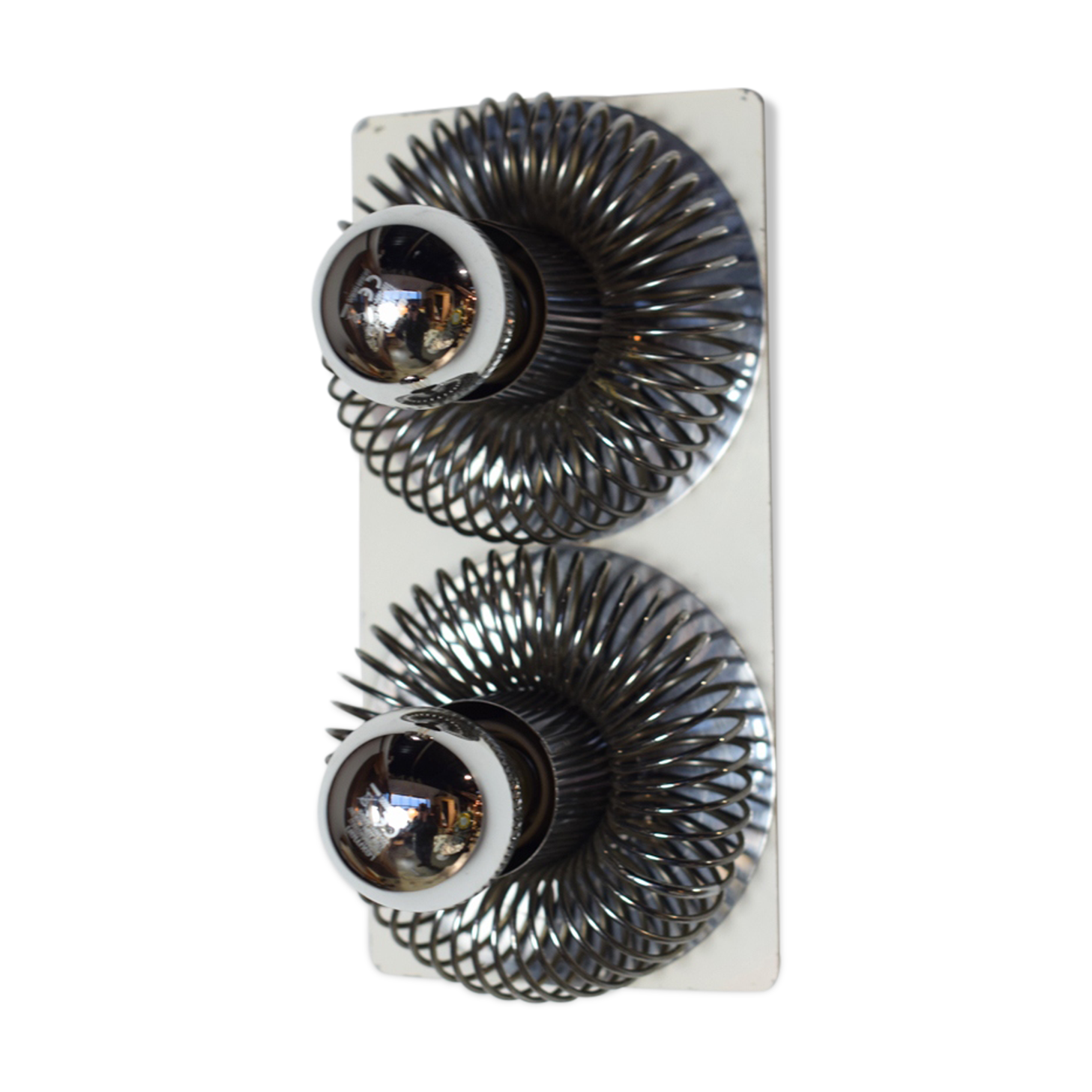 Wall lamp "spring" double Andréa Lazzari vintage 1960