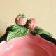 Black and Pink Ceramic Tomato Bowls — Keramos Sèvres, Mid-Century