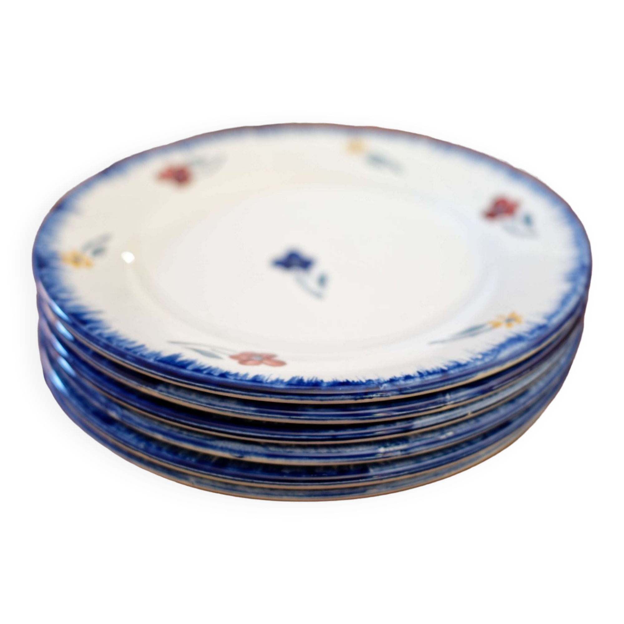 Lot 6 dessert plates Sarreguemines Digoin Mary Lou