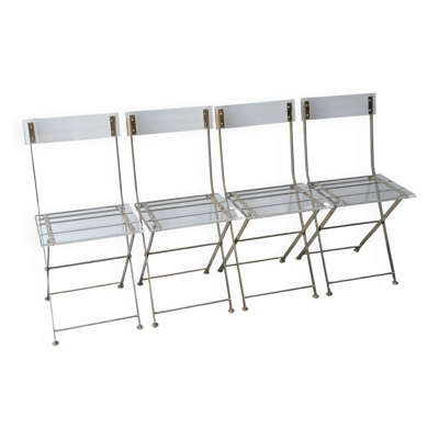4 chaises pliantes « les invisibles » pour Marais international 1970