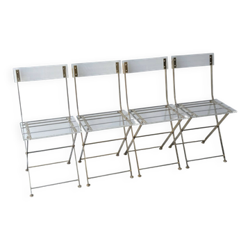 4 chaises pliantes « les invisibles » pour Marais international 1970