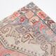 Tapis rustique vintage rouge pâle et beige 4x7, 129x217 cm
