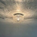 Transparent bubble glass ceiling lamp by peill & putzler, 1970s