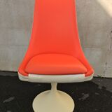 Orange tulip foot armchair