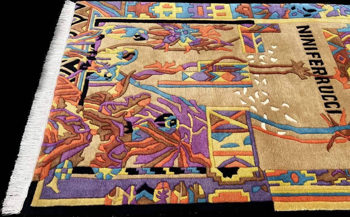 Modern rug signed nini ferrucci 160x100 cm
