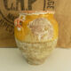 Vernified yellow candied pot