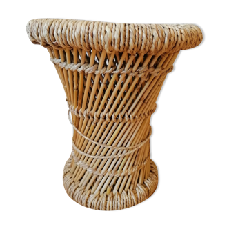 Tabouret diabolo rotin