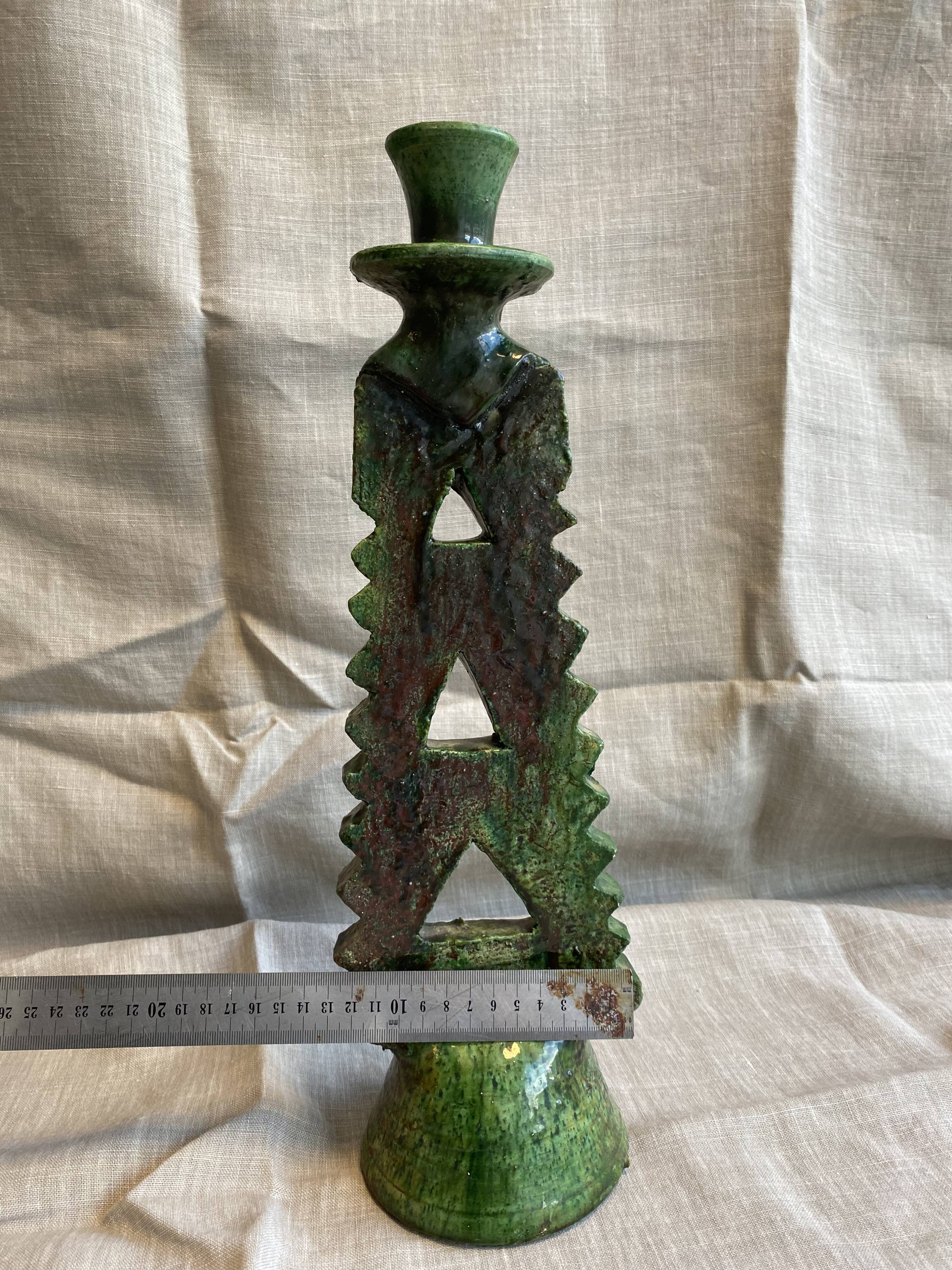 Tamegroute pottery candle holder