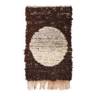 Minimalist wool wall tapestry from the 1970s