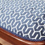 Ensemble de salon Thonet, en bois et jacquard bleu, 1910