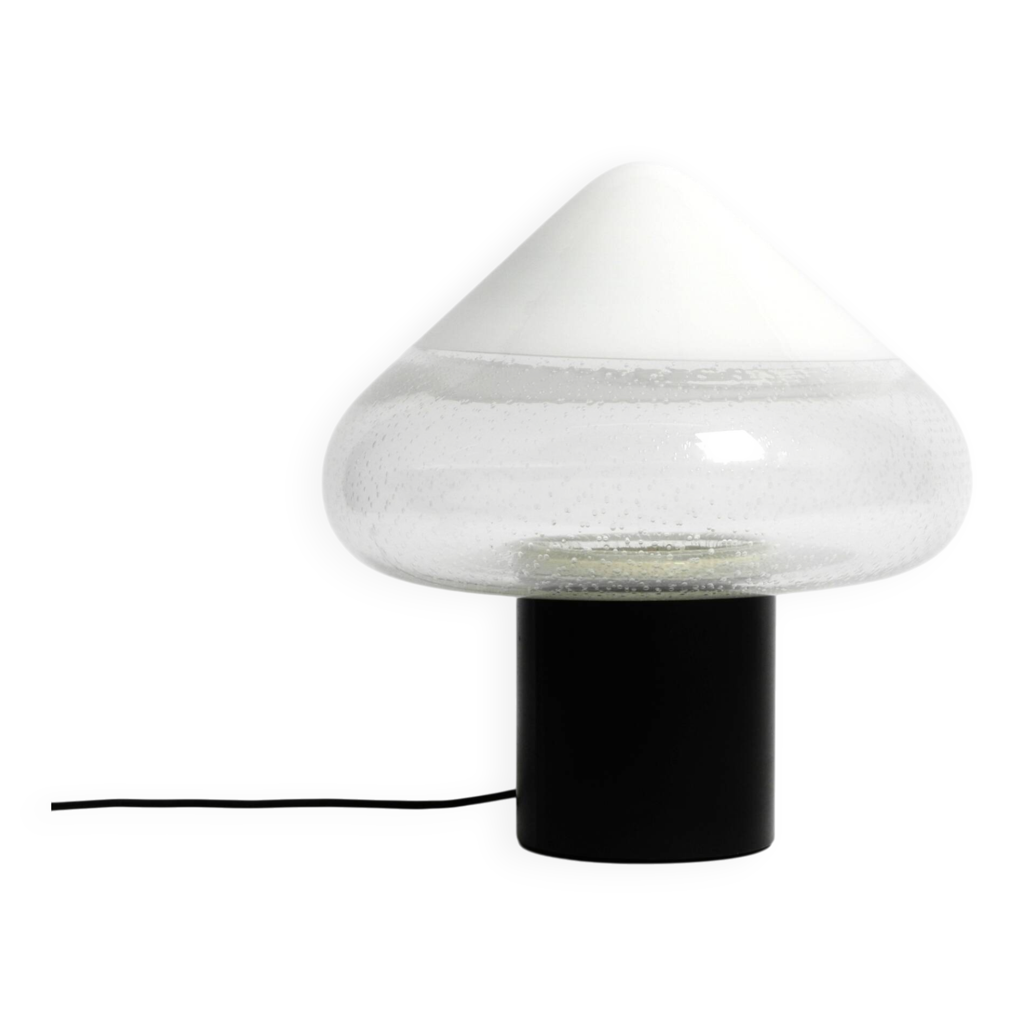 Lampe de table en verre de Murano en deux pièces des années 1960 par Roberto Pamio pour Leucos