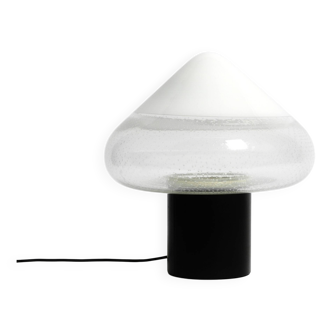 1960s Italian two-piece Murano glass table lamp by Roberto Pamio for Leucos