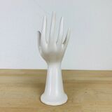 Hand ring soliflore white ceramic