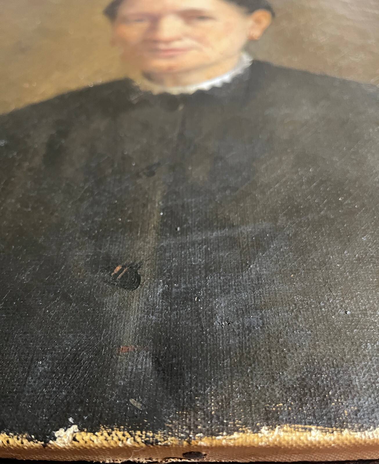 Tableau Pendant HST "portrait de couple" Famille XIX° siècle
