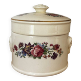 Vintage small candy jar floral pattern Sarreguemines