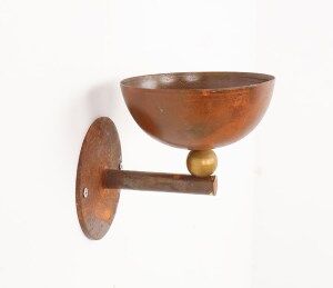 Supports de bougies muraux en cuivre et en laiton vintage