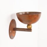 Supports de bougies muraux en cuivre et en laiton vintage