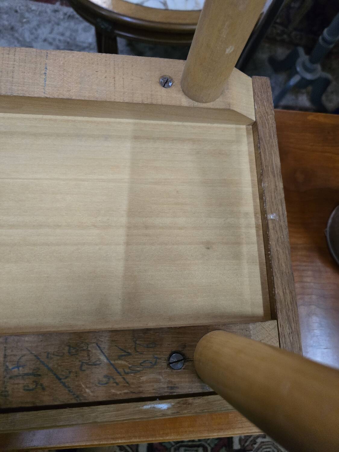 Vintage 60s oak bedside table
