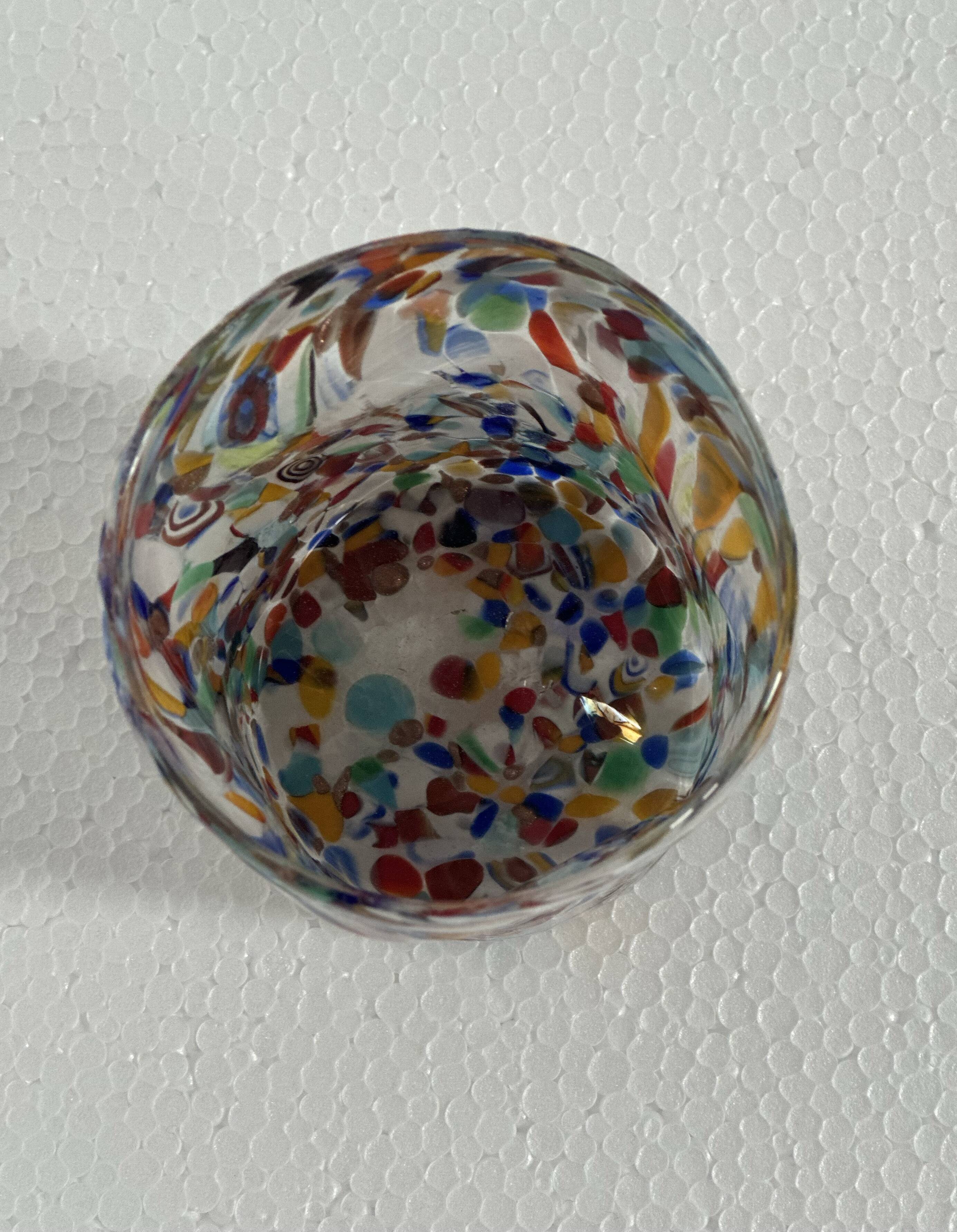 Original Goto Venetian Glass - transparent Multicolor -Table Glass /DRINK Glass - Super Light- Uniqu