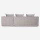 Corner sofa MALMO silver velour, Scandinavian design