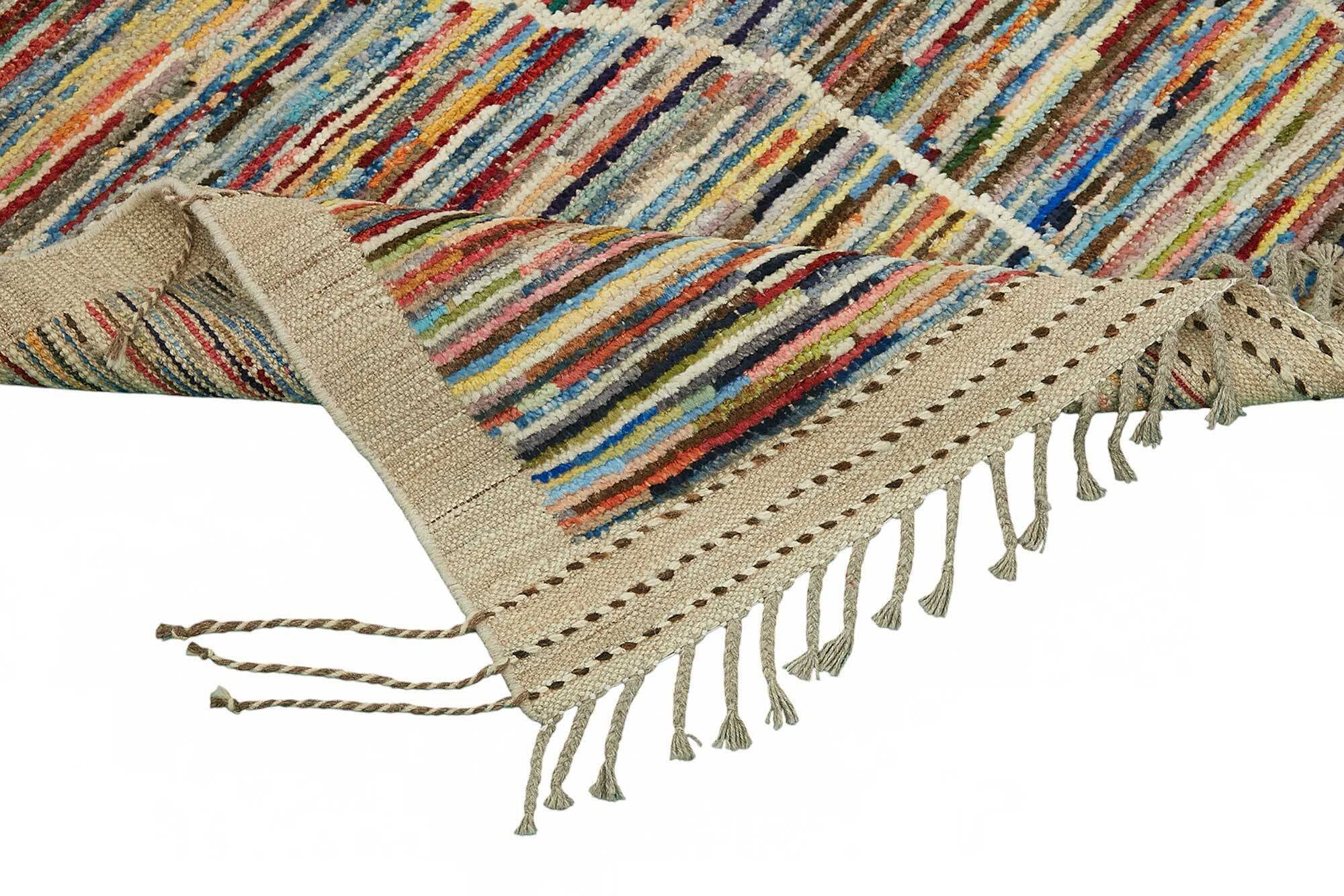 Handmade Turkish One of a Kind 245 cm x 310 cm Multicolor Wool Carpet