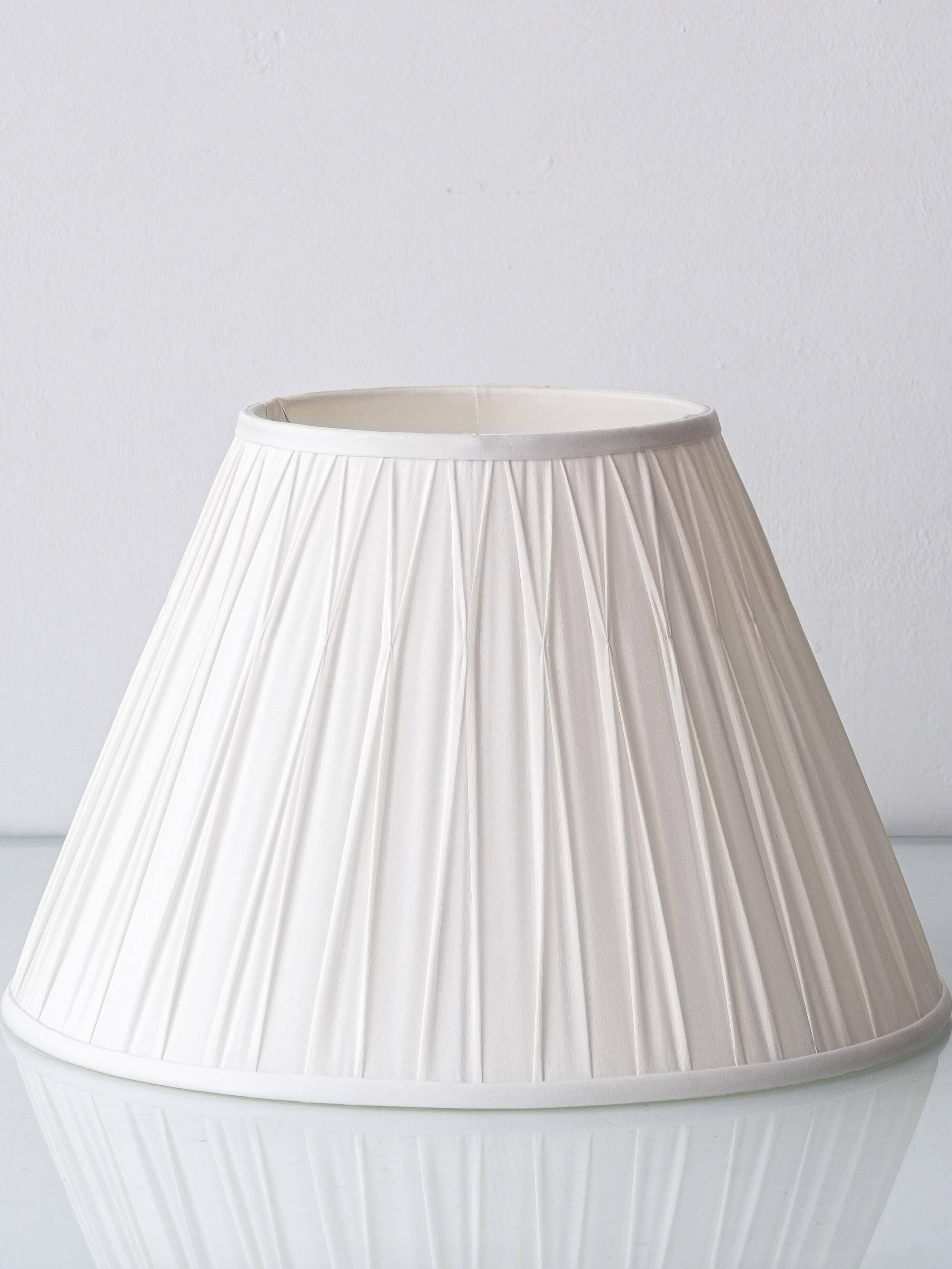 Chocolate glazed ceramic table lamp from Manises, Spain, 1960s with a new silk shade.