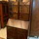 English Scriban two body secretary office showcase library in mahogany