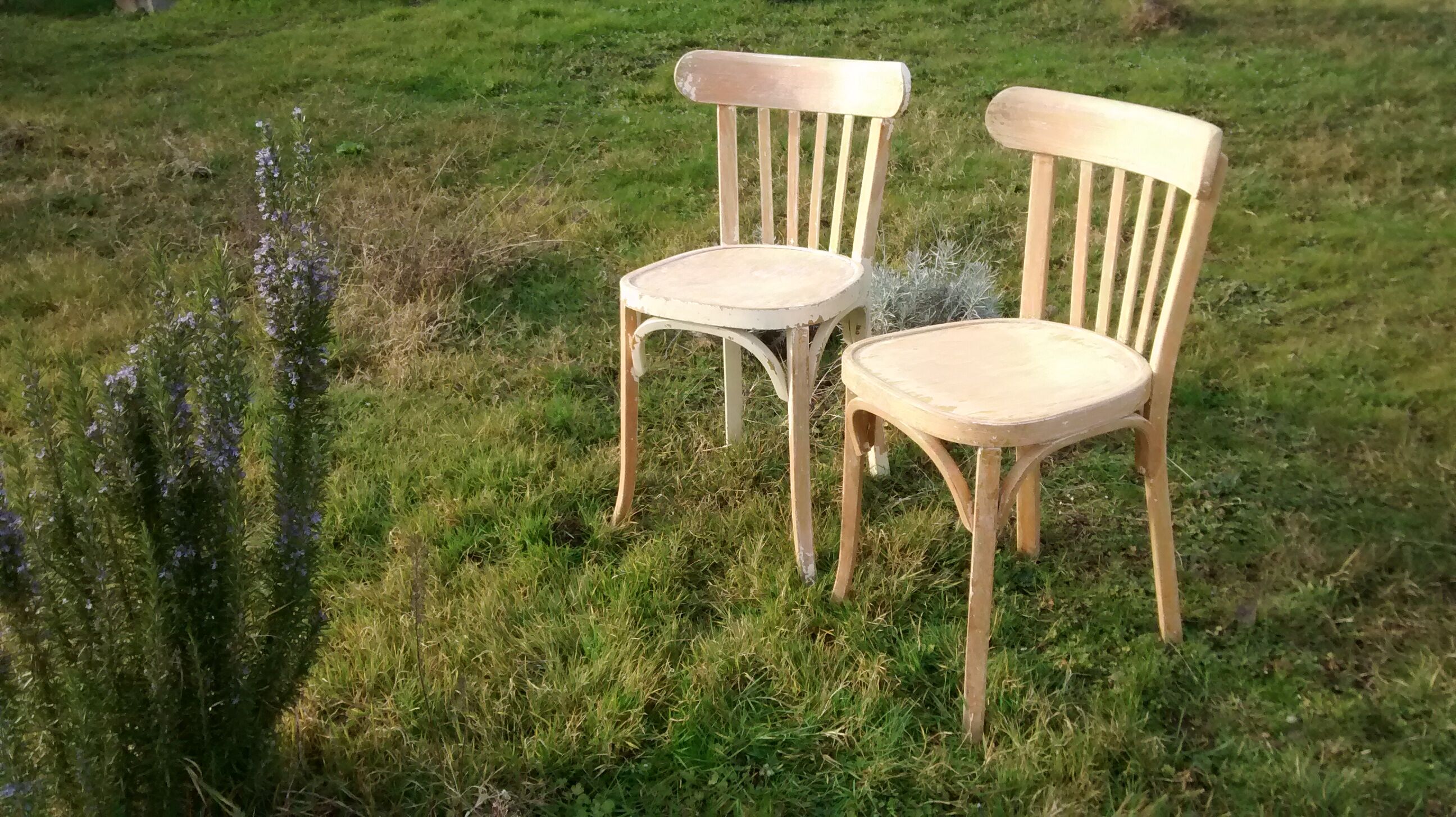Pair of bistro chairs