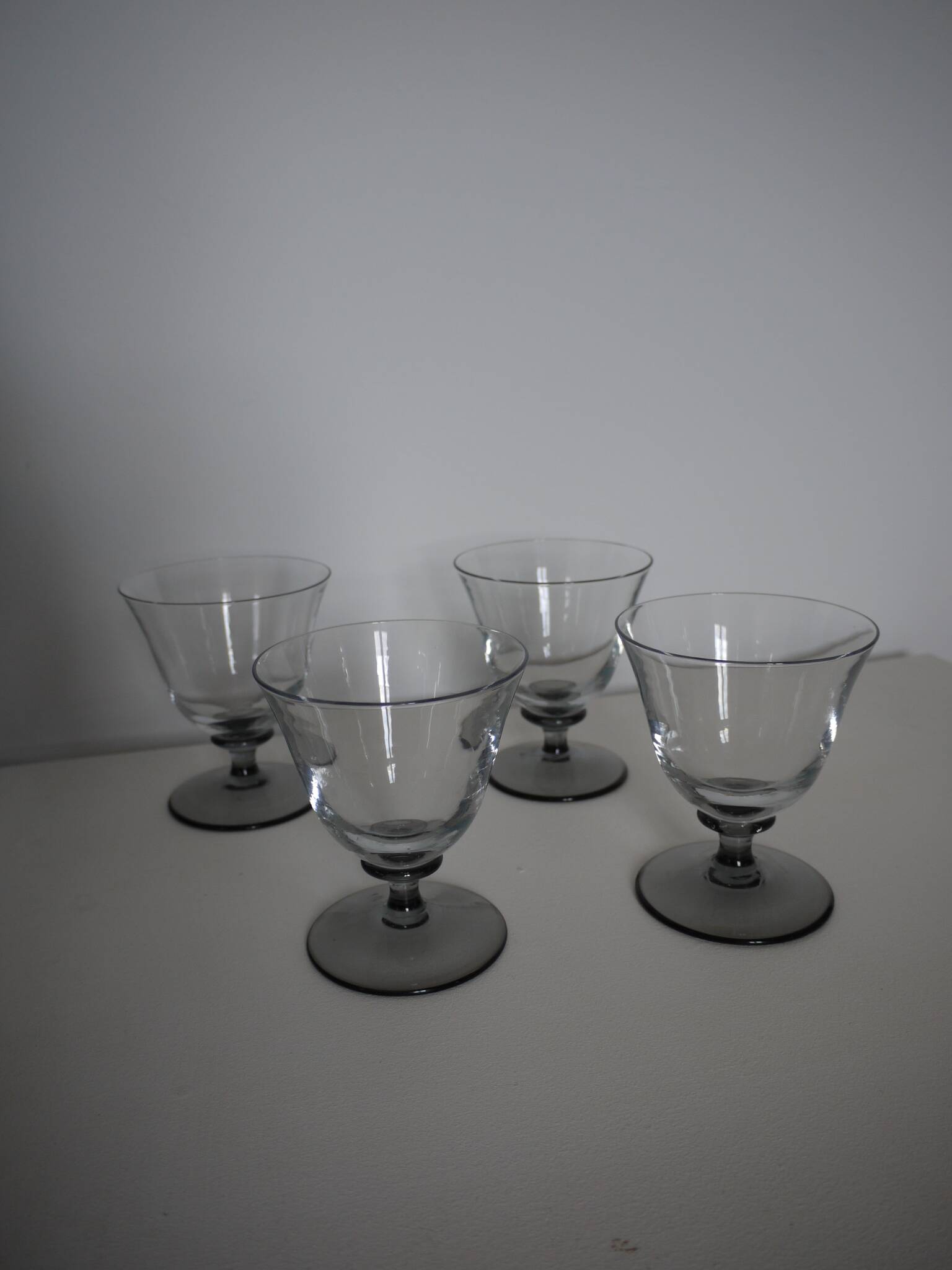 Lot de 4 verres en cristal
