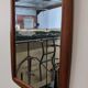 Scandinavian mirror in solid teak, Denmark circa 1970.