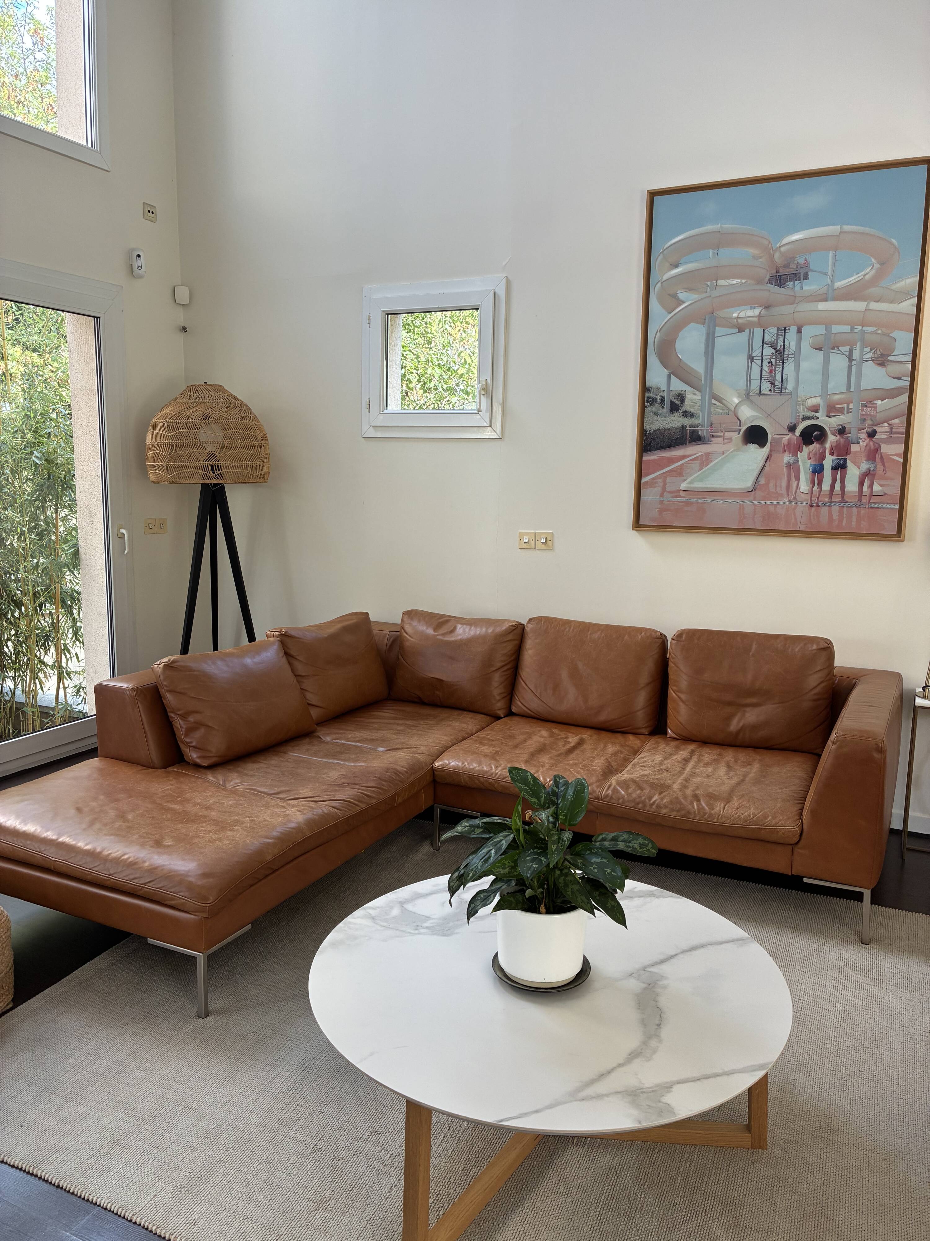 Montino Habitat Vintage Leather 5-Seater Sofa
