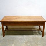 Vintage wooden farmhouse dining table