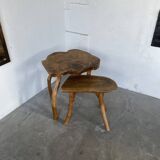 Pair of elm side tables
