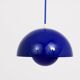 Blue enamelled suspension flowerpot by Verner Panton for Louis Poulsen, Denmark, 1969.