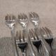 6 silver-plated metal cake forks by Christofle silversmiths, Albi pattern